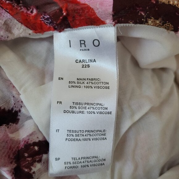 IRO PARIS  carlina ruffled dress Size 38 (FR) US 6 abstract print - Picture 4 of 6